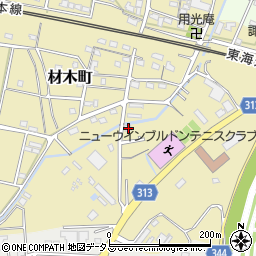 静岡県浜松市中央区材木町493周辺の地図