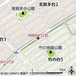美賀多台2周辺の地図