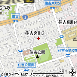 兵庫県神戸市東灘区住吉宮町3丁目6-20周辺の地図