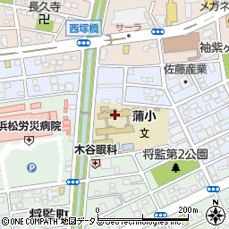 浜松市立蒲小学校周辺の地図