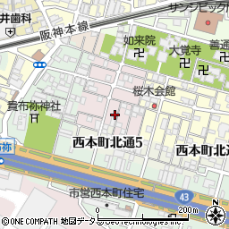 兵庫県尼崎市西桜木町68-2周辺の地図