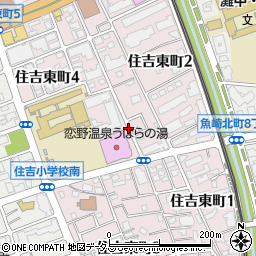兵庫県神戸市東灘区住吉東町周辺の地図