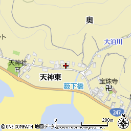 愛知県知多郡南知多町山海天神東周辺の地図