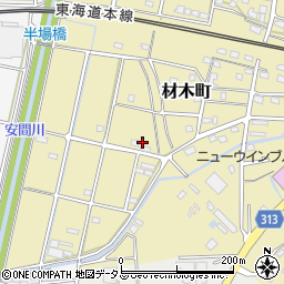 静岡県浜松市中央区材木町221周辺の地図