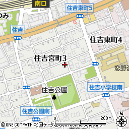 兵庫県神戸市東灘区住吉宮町3丁目6-25周辺の地図