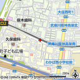 ドラッグストア　ライフォート武庫川店周辺の地図
