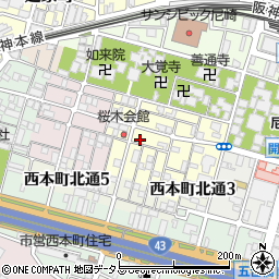 兵庫県尼崎市東桜木町49周辺の地図
