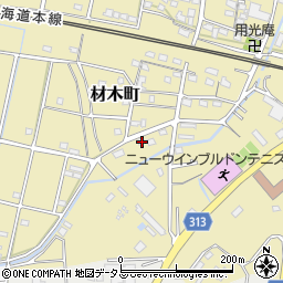 静岡県浜松市中央区材木町352周辺の地図