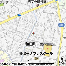 静岡県浜松市中央区和田町277周辺の地図