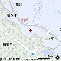 京都府木津川市梅谷中ノ平周辺の地図