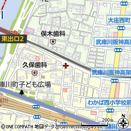 尼崎信用金庫武庫川支店周辺の地図