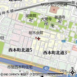 兵庫県尼崎市東桜木町50周辺の地図