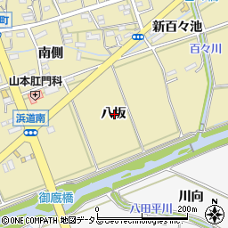 愛知県豊橋市浜道町八坂周辺の地図