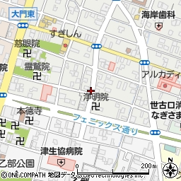 三重県津市乙部周辺の地図