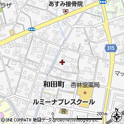 静岡県浜松市中央区和田町276周辺の地図