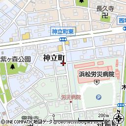 静岡県浜松市中央区神立町139周辺の地図