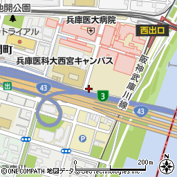 阪高ファインパーク武庫川西駐車場周辺の地図