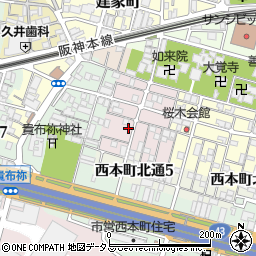 兵庫県尼崎市西桜木町43-4周辺の地図