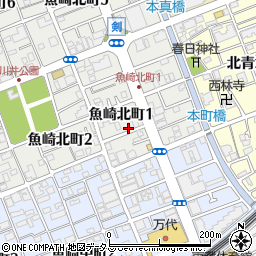 リパーク神戸魚崎北町１丁目駐車場周辺の地図