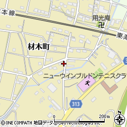 静岡県浜松市中央区材木町362周辺の地図