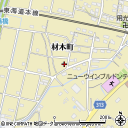 静岡県浜松市中央区材木町377周辺の地図