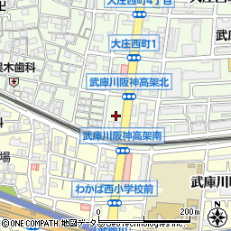兵庫県尼崎市大庄西町1丁目9周辺の地図
