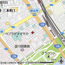 東横ＩＮＮ大阪阪急十三駅西口２周辺の地図