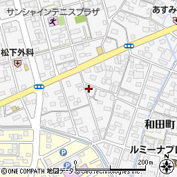 静岡県浜松市中央区和田町387周辺の地図