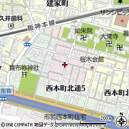 兵庫県尼崎市西桜木町43-6周辺の地図