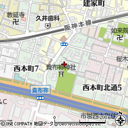 兵庫県尼崎市汐町56-1周辺の地図
