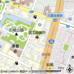 津銀行協会周辺の地図
