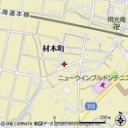 静岡県浜松市中央区材木町374周辺の地図