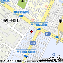 兵庫県西宮市甲子園九番町1周辺の地図