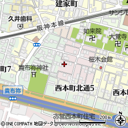 兵庫県尼崎市西桜木町39-14周辺の地図