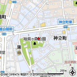 静岡県浜松市中央区神立町周辺の地図