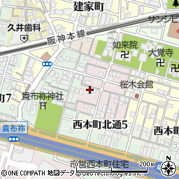 兵庫県尼崎市西桜木町39-8周辺の地図