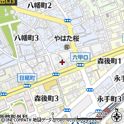 兵庫県神戸市灘区日尾町周辺の地図