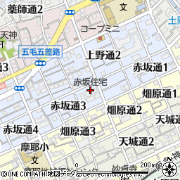赤坂住宅周辺の地図