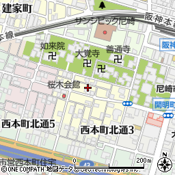 兵庫県尼崎市東桜木町30周辺の地図