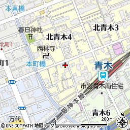 神戸市立北青木会館周辺の地図