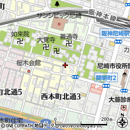 兵庫県尼崎市東桜木町10周辺の地図