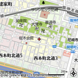 兵庫県尼崎市東桜木町31周辺の地図