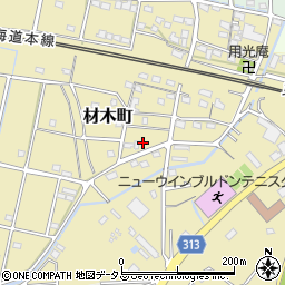 静岡県浜松市中央区材木町369周辺の地図