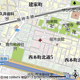 兵庫県尼崎市西桜木町35-3周辺の地図
