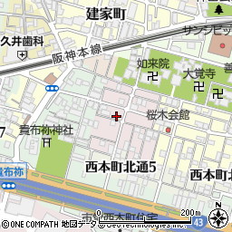 兵庫県尼崎市西桜木町35-1周辺の地図