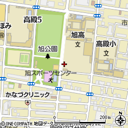 大阪府大阪市旭区高殿周辺の地図