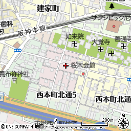 兵庫県尼崎市西桜木町35-5周辺の地図