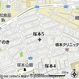 スペース塚本第１駐車場周辺の地図