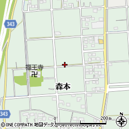 静岡県磐田市森本周辺の地図