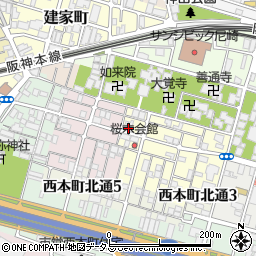 兵庫県尼崎市東桜木町38周辺の地図